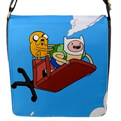 Cartoon Adventure Time Jake And Finn Flap Closure Messenger Bag (s)