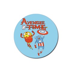 Adventure Time Avengers Age Of Ultron Rubber Coaster (round) by Sarkoni