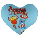 Adventure Time Avengers Age Of Ultron Large 19  Premium Heart Shape Cushions