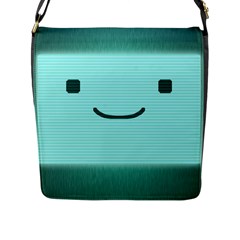 Adventure Time Bmo Flap Closure Messenger Bag (l)