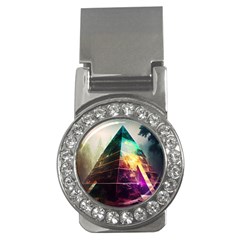 Tropical Forest Jungle Ar Colorful Midjourney Spectrum Trippy Psychedelic Nature Trees Pyramid Money Clips (cz)  by Sarkoni