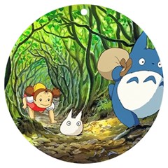 Anime My Neighbor Totoro Jungle Uv Print Acrylic Ornament Round by Sarkoni