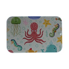 Underwater Seamless Pattern Light Background Funny Open Lid Metal Box (silver)  