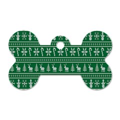 Wallpaper Ugly Sweater Backgrounds Christmas Dog Tag Bone (two Sides) by artworkshop