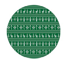 Wallpaper Ugly Sweater Backgrounds Christmas Mini Round Pill Box by artworkshop