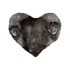Han Solo In Carbonite Standard 16  Premium Flano Heart Shape Cushions by Sarkoni