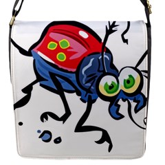 Bug Black Insect Animal Flap Closure Messenger Bag (s)