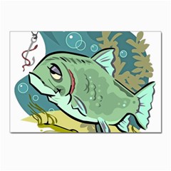 Fish Hook Worm Bait Water Hobby Postcard 4 x 6  (pkg Of 10) by Sarkoni
