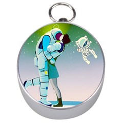 Astronaut Kiss Space Baby Silver Compasses by Bedest
