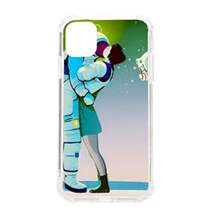 Astronaut Kiss Space Baby Iphone 11 Tpu Uv Print Case by Bedest