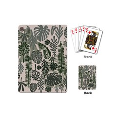 Plants Leaves Boho Botany Foliage Playing Cards Single Design (mini) by Bedest