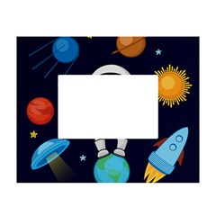 Boy Spaceman Space Rocket Ufo Planets Stars White Tabletop Photo Frame 4 x6  by Ndabl3x