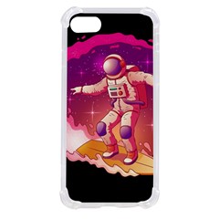 Astronaut Spacesuit Standing Surfboard Surfing Milky Way Stars Iphone Se by Ndabl3x
