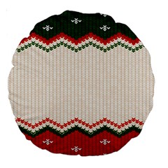 Merry Christmas Happy New Year Large 18  Premium Round Cushions by artworkshop