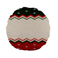 Merry Christmas Happy New Year Standard 15  Premium Flano Round Cushions by artworkshop