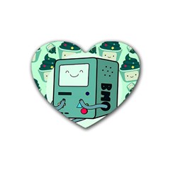 Adventure Time Bmo Rubber Coaster (heart) by Bedest