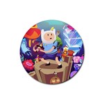 Cartoon Adventure Time Finn Princess Bubblegum Lumpy Space Rubber Coaster (Round) Front