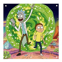 Rick And Morty Adventure Time Cartoon Banner And Sign 4  X 4  by Bedest