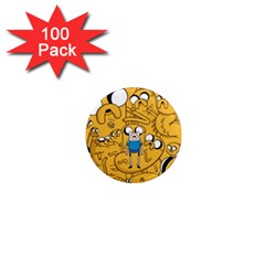 Adventure Time Finn Jake Cartoon 1  Mini Magnets (100 Pack)  by Bedest