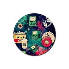 Adventure Time America Halloween Rubber Round Coaster (4 Pack) by Bedest