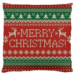 Merry Christmas  Pattern Large Cushion Case (two Sides) by artworkshop