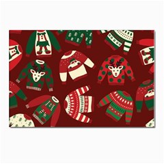 Ugly Sweater Wrapping Paper Postcard 4 x 6  (pkg Of 10) by artworkshop
