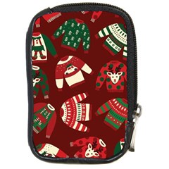 Ugly Sweater Wrapping Paper Compact Camera Leather Case by artworkshop