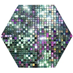 Disco Mosaic Magic Wooden Puzzle Hexagon by essentialimage365