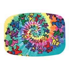 Grateful Dead Bears Tie Dye Vibrant Spiral Mini Square Pill Box
