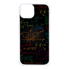 Mathematical Colorful Formulas Drawn By Hand Black Chalkboard Iphone 13 Tpu Uv Print Case by Ravend