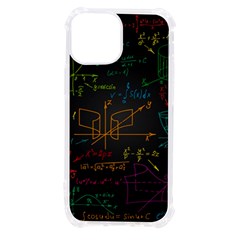 Mathematical Colorful Formulas Drawn By Hand Black Chalkboard Iphone 13 Mini Tpu Uv Print Case by Ravend