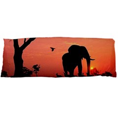 Elephant Landscape Tree Africa Sunset Safari Wild Body Pillow Case Dakimakura (two Sides)