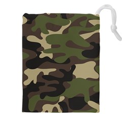 Texture Military Camouflage Repeats Seamless Army Green Hunting Drawstring Pouch (5xl)