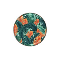 Green Tropical Leaves Hat Clip Ball Marker by Jack14