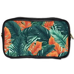 Green Tropical Leaves Toiletries Bag (one Side) by Jack14