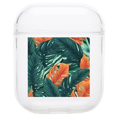 Green Tropical Leaves Soft Tpu Airpods 1/2 Case by Jack14