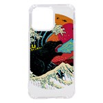 Retro Wave Kaiju Godzilla Japanese Pop Art Style iPhone 14 Pro Max TPU UV Print Case Front
