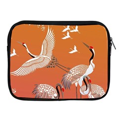 Japanese Crane Painting Of Birds Apple Ipad 2/3/4 Zipper Cases by Cendanart