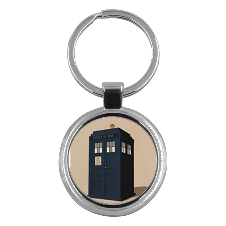 Tardis Doctor Who Minimal Minimalism Key Chain (Round)