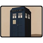 Tardis Doctor Who Minimal Minimalism Fleece Blanket (Large) 80 x60  Blanket Front
