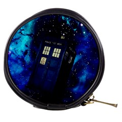 Tardis Doctor Who Space Galaxy Mini Makeup Bag by Cendanart