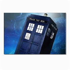 Tardis Doctor Who Space Blue Postcards 5  X 7  (pkg Of 10) by Cendanart