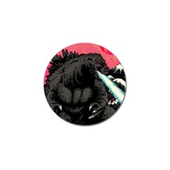 Godzilla Vintage Wave Golf Ball Marker (10 Pack) by Cendanart