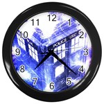 Tardis Doctor Who Blue Travel Machine Wall Clock (Black)
