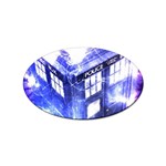Tardis Doctor Who Blue Travel Machine Sticker (Oval)