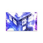 Tardis Doctor Who Blue Travel Machine Sticker Rectangular (10 pack)