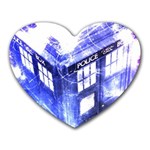 Tardis Doctor Who Blue Travel Machine Heart Mousepad