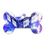Tardis Doctor Who Blue Travel Machine Dog Tag Bone (Two Sides)