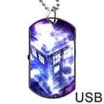 Tardis Doctor Who Blue Travel Machine Dog Tag USB Flash (Two Sides)