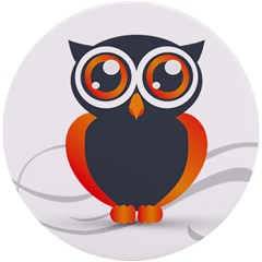 Owl Logo Uv Print Round Tile Coaster